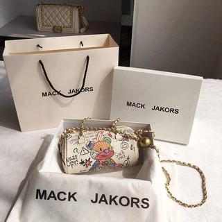 Urso graffiti corrente da senhora sacos de ombro do telefone móvel simples pequeno quadrado bolsa feminina