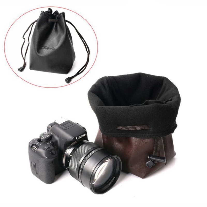 Estojo De Couro PU Bolsa Para Câmera Canon EOS M50 M100 200D | Shopee ...