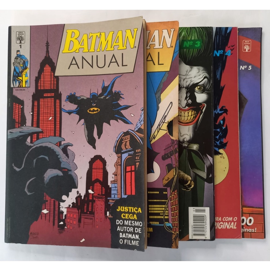 Batman Anual 1 2 3 4 5 Completa Editora Abril 1990 Otimas | Shopee Brasil