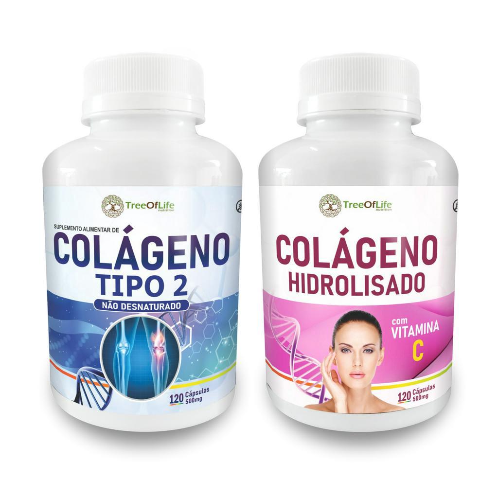 Colágeno Tipo 2 UC II 120 Cápsulas com Colágeno Hidrolisado com ...