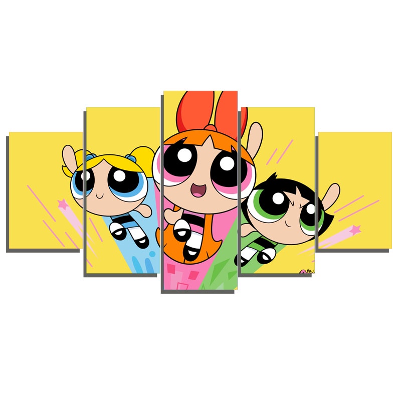 Quadro decorativo para sala e quarto desenho cartoon network As meninas  super poderosas macaco louco capa revista