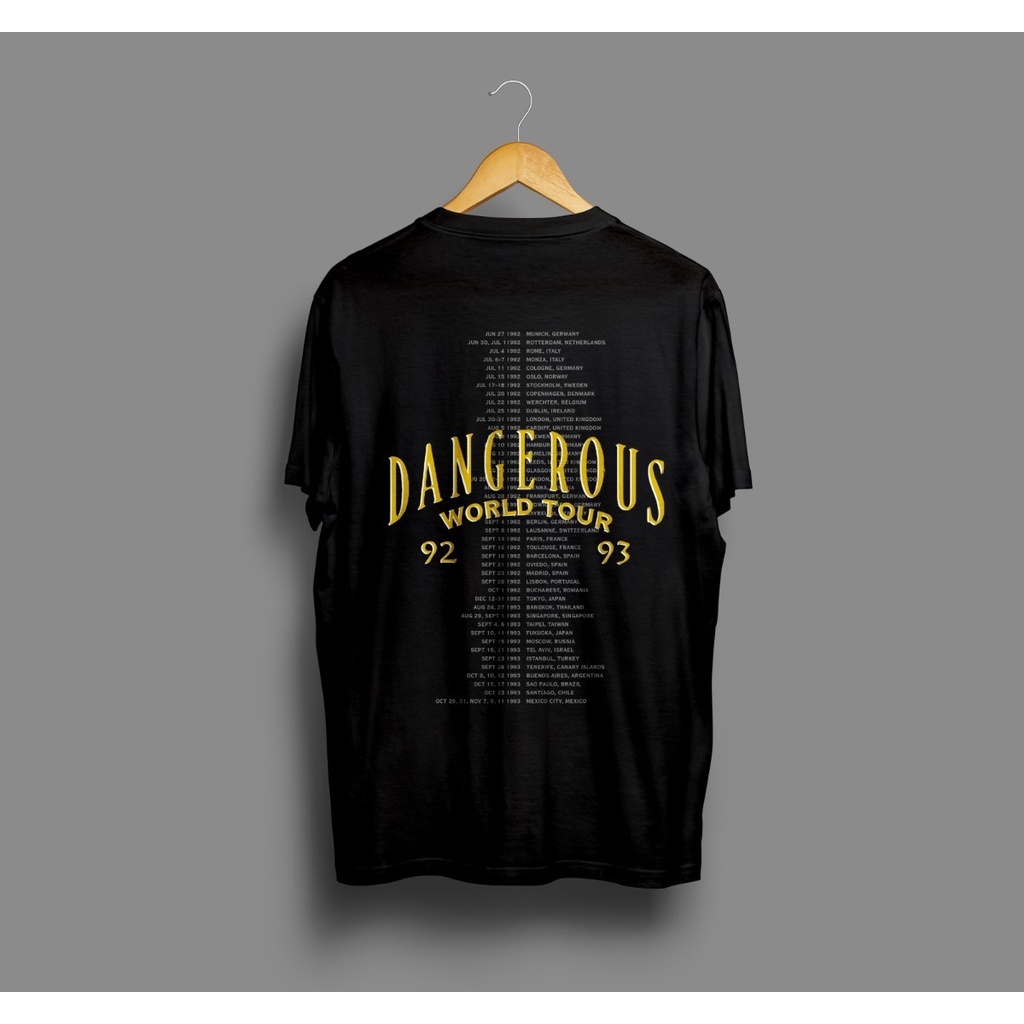 Camiseta Michael Jackson Dangerous World Tour 1992-1993 | Shopee