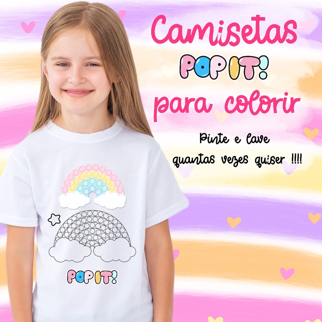 Camiseta Para Colorir Infantil