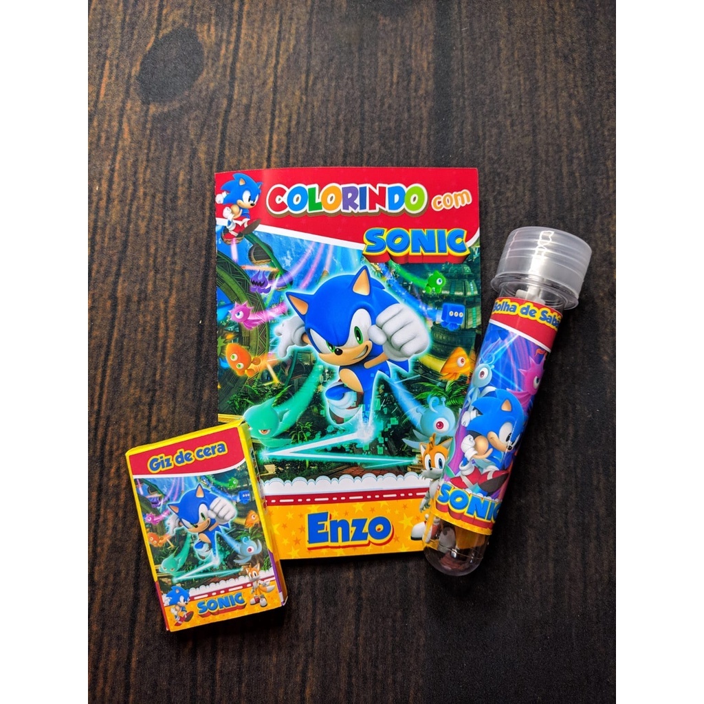 Kit Colorir Sonic  Elo7 Produtos Especiais