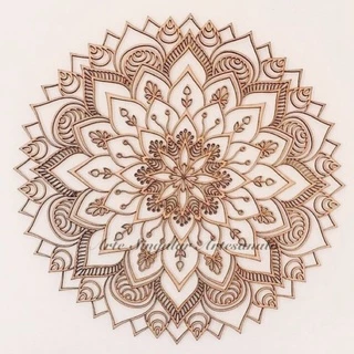 Mandala MDF Cru 3mm