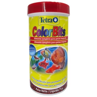 Ração Tetra Color Bits Granules 75g Peixe Disco E Tropical