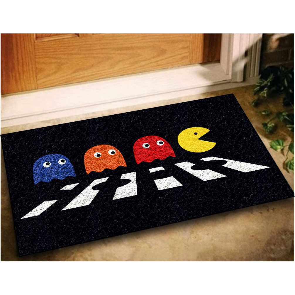 Tapete Capacho PAC MAN Entrada Casa Lar Decorativo 60x40cm jogos game