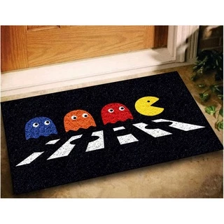 Tapete Capacho PAC MAN Entrada Casa Lar Decorativo 60x40cm jogos game