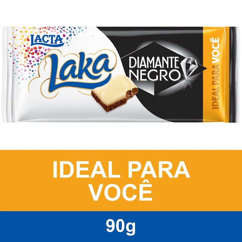 Lacta Barra Laka/ Diamante Negro 80g - Laka/ Diamante Negro Chocolate Bar 3  pack