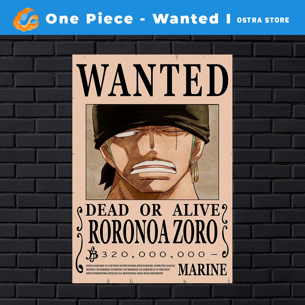 One Piece Wanted I de 01 a 15 - Placa MDF & Quadro com Moldura