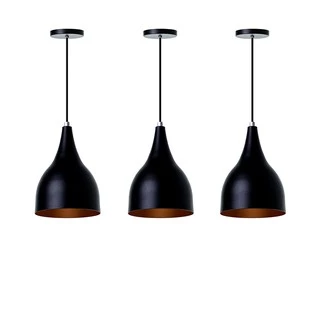 Kit 3 Lustre Pendente Interno Balcão Gota