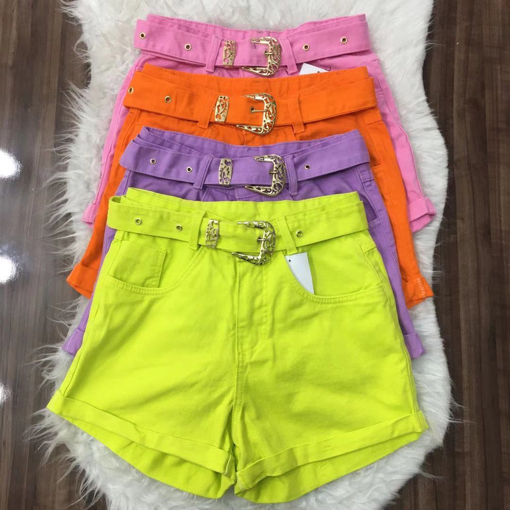 Comprar * CHO SHORTS JEANS COLORIDO - Moda de Mulher