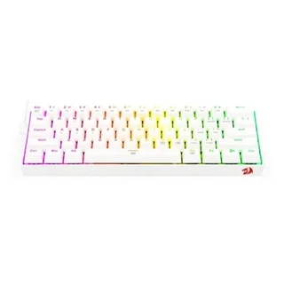 Teclado Mecânico Redragon Dragonborn Inglês Branco K630w-rgb Swtich Blue