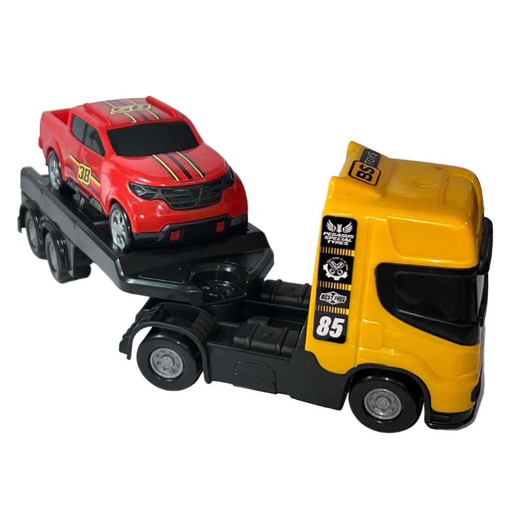 Caminhão Carrinho De Brinquedo De Madeira (MDF) Carreta Infantil