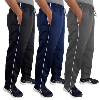 Kit 3x Calça Masculina Poliester Slim P/ Academia Corrida Sport Ciclismo e Outros