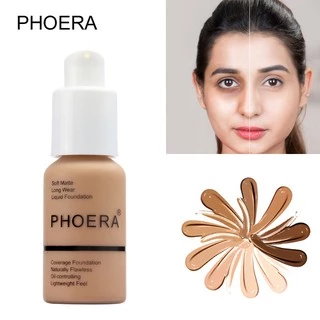 PHOERA Corretivo Líquido Maquiagem De Cobertura Total Fundação 30 ml