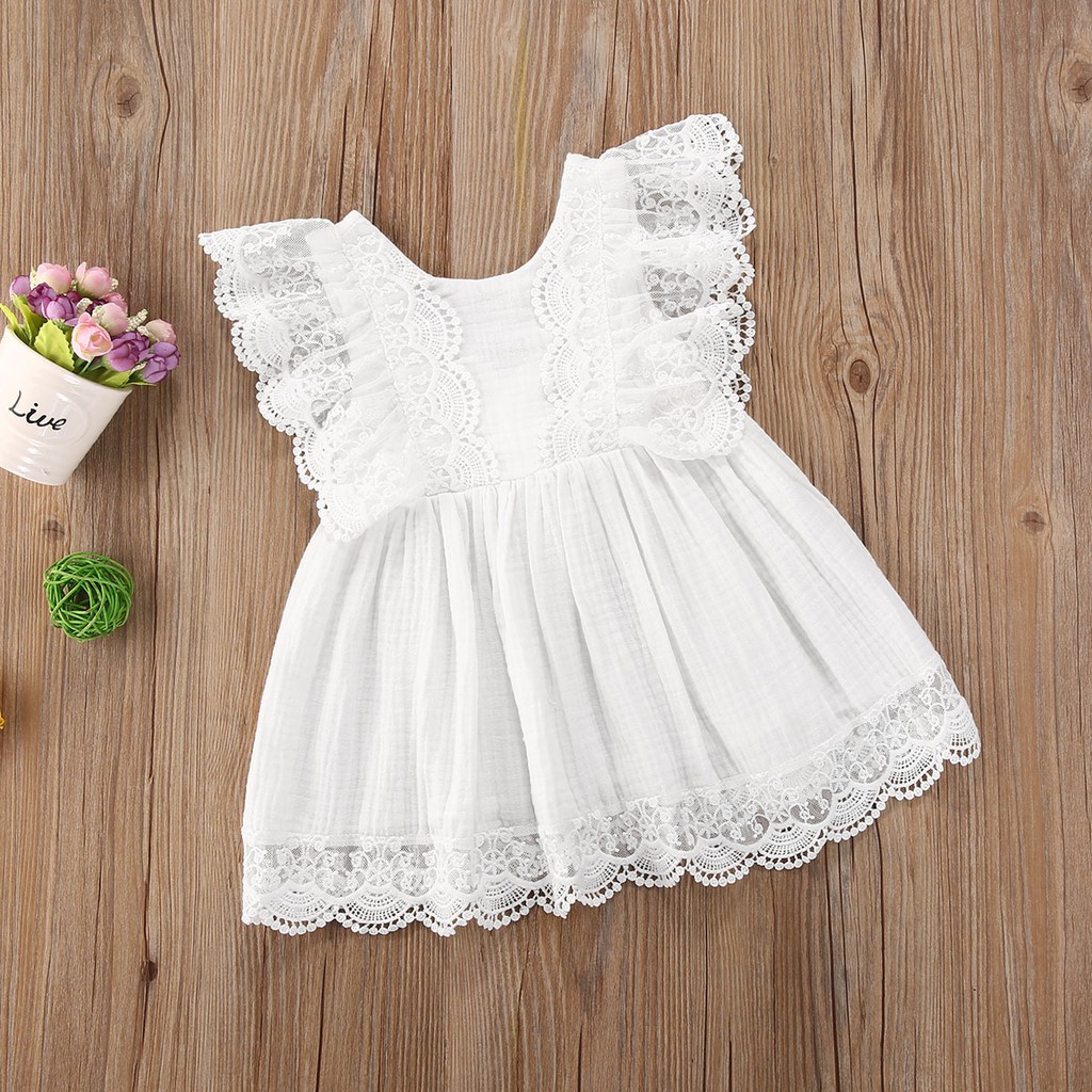 Vestido infantil branco para sales batizado