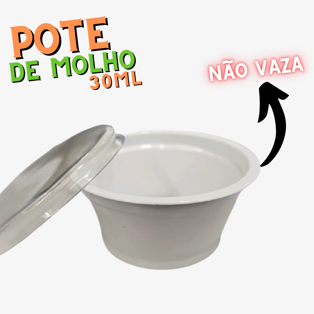 Pote Para Molhos Com Tampa Descart Vel G Galvanotek Un Shopee Brasil