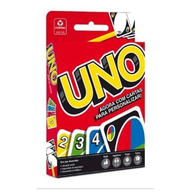 Kit Jogo Uno 114 Cartas e Baralho Duplo 104 Cartas Diversão na