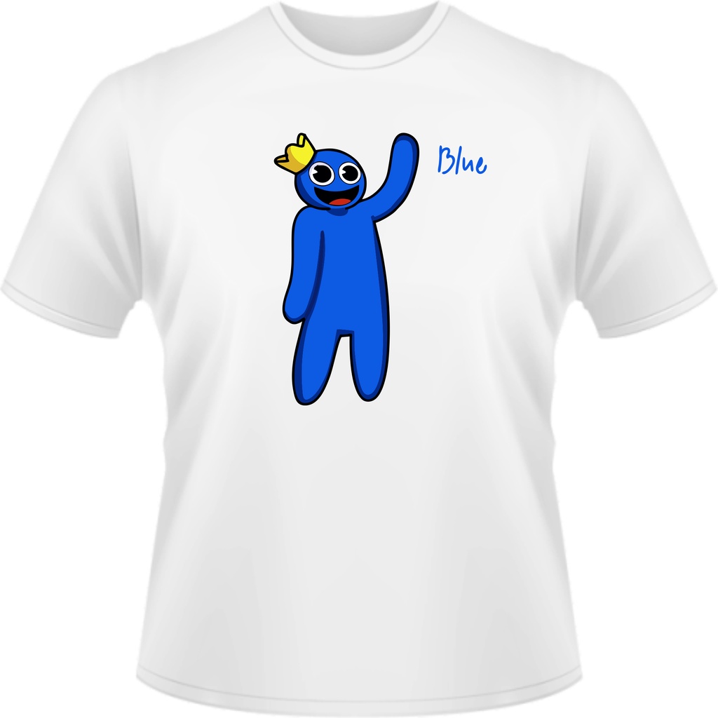 Camisa Camiseta Azul Babão Rainbow Friends - Envio Rápido