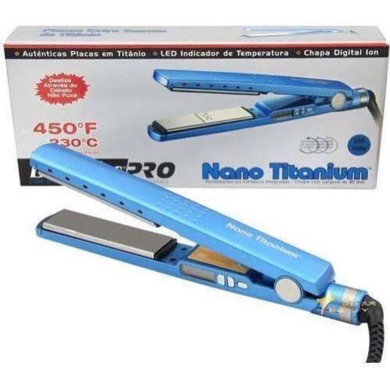 Prancha Profissional Nano Titanium | Shopee Brasil