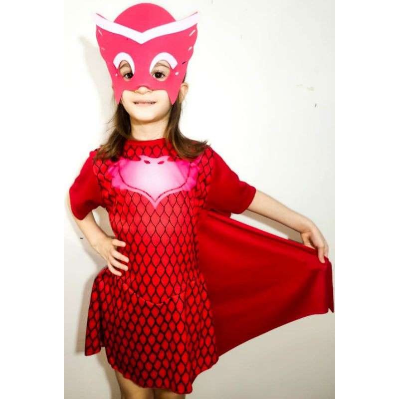 FANTASIA INFANTIL - CORUJITA + Máscara E.V.A Grátis