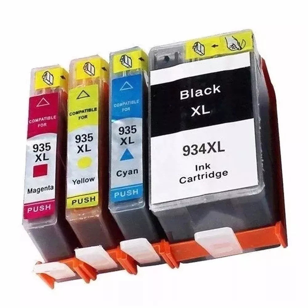 Kit 4 Cartucho Compatível Com HP 934xl e 935xl Officejet 6230 6830 934 935