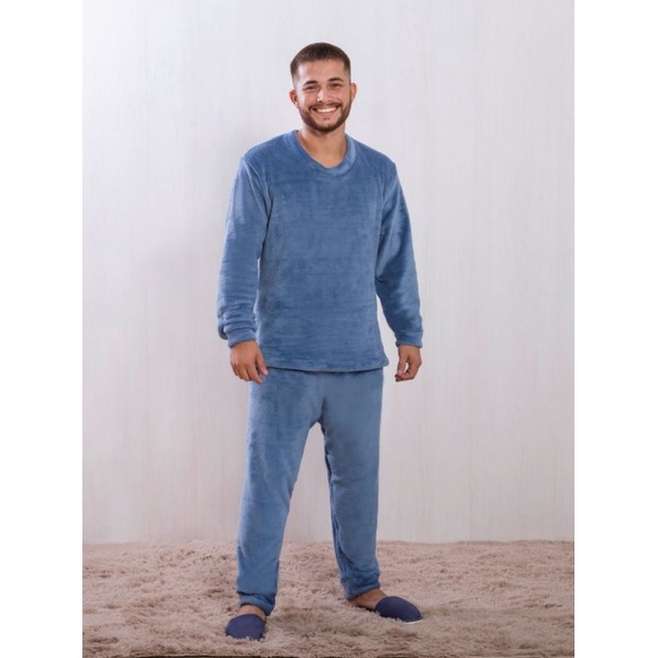 Pijama de Inverno Juvenil Masculino de Frio Soft em Promoção na Americanas