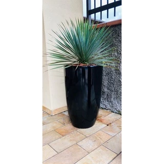 Vaso cachepot para planta flor fibra de vidro estilo vietnamita jardim decoração varias cores 63x40cm