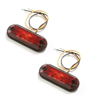 Kit 2 Luz de Posição - Carretinha- Led Oval - Reboque - Rubi