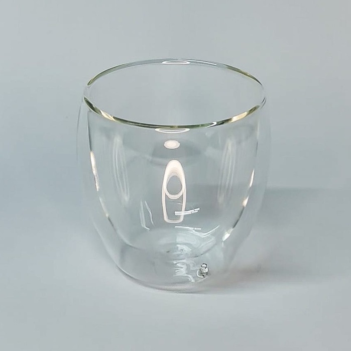 Copo Gota de Vidro com Parede Dupla 250ml
