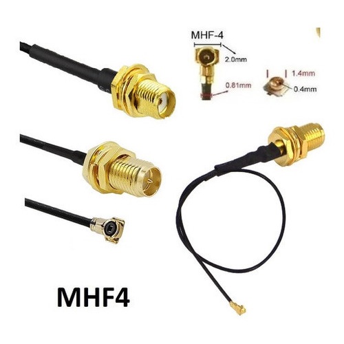 Cabo Pigtail Mhf4 Mhf-4 X Rp-sma Ou Sma-fêmea