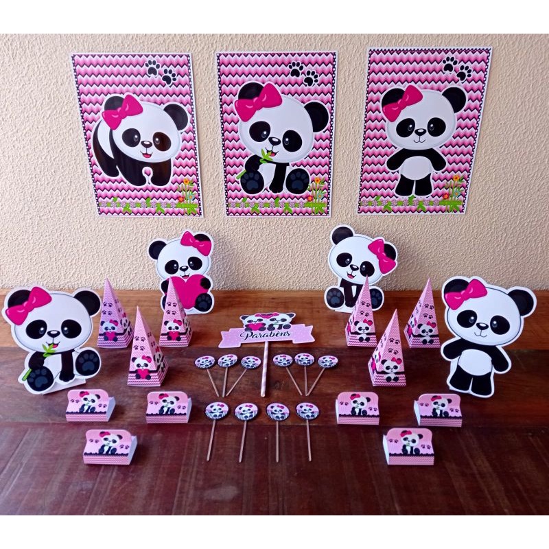Compra online de Modelo panda realista forma moda bela festa home  artesanato sólido simulação de decoração panda figura brinquedo