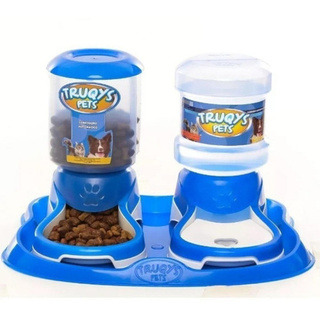 Kit Bandeja Design + 1 Comedouro + 1 Bebedouro - Truqys Pets