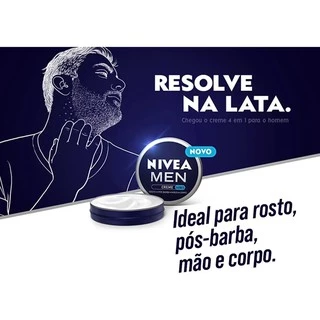 Nivea Men Creme Lata 4 Em 1 Rosto Pós Barba Mãos Corpo