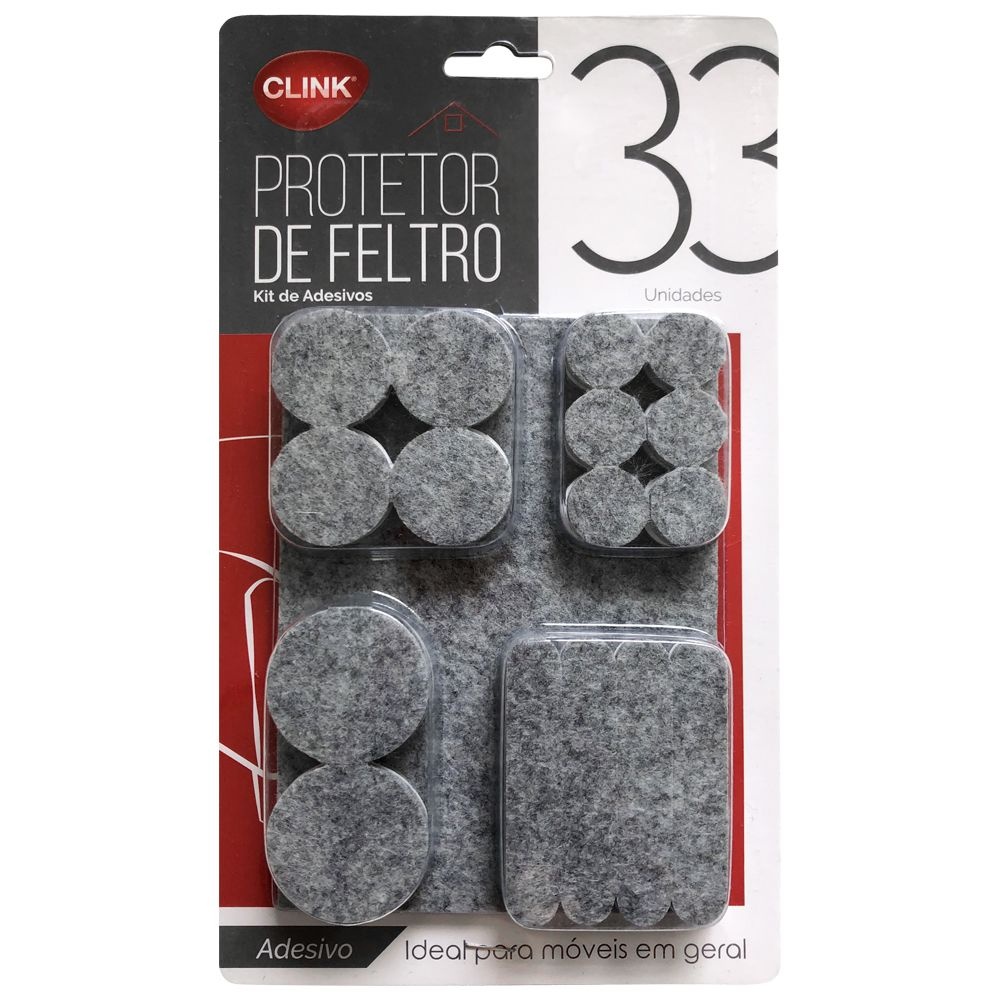 Protetor Feltro Adesivo KIT 33 Unidades