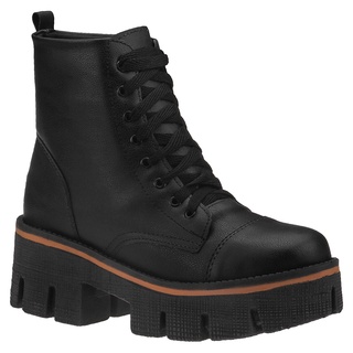 Bota Feminina Coturno Militar Loris Tratorada Macia Blogueira 400