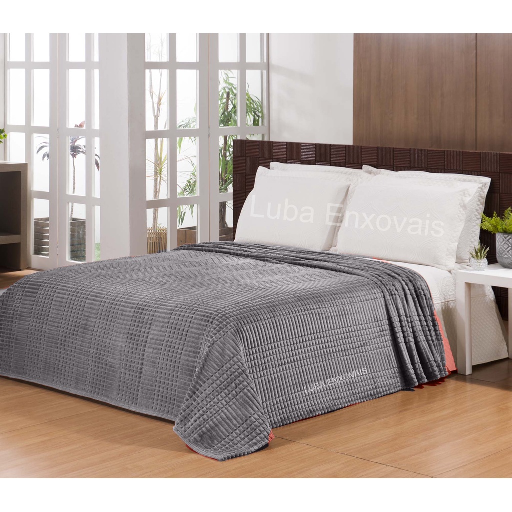 Cobertor Manta Canelado Premium Queen - 220x240 cm - Linha Mont