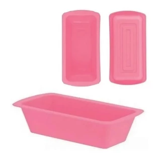 Forma De Silicone Retangular Pequena 500ml Ideal Para Airfryer 16cm