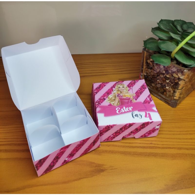 Caixa para 4 doces personalizada | Shopee Brasil
