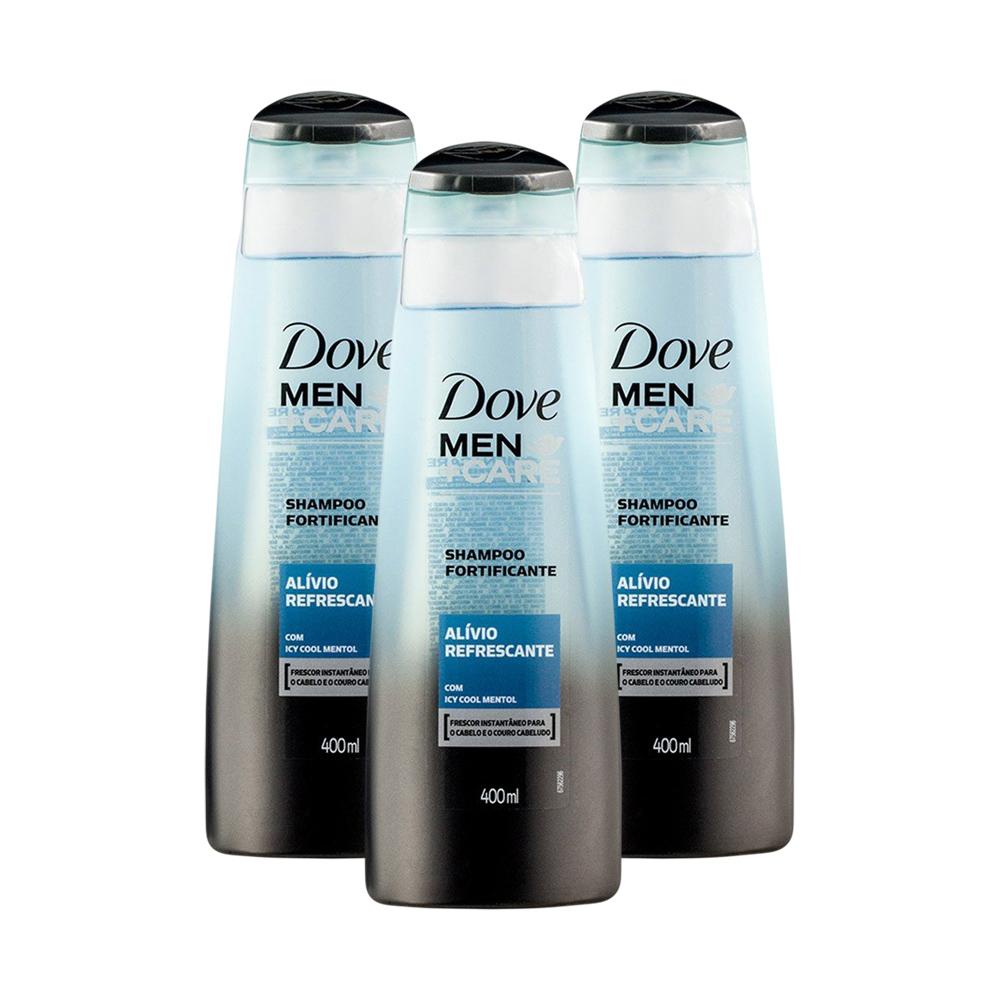 kit 3 Shampoos Dove Men+Care Alívio Refrescante 400ml | Shopee Brasil