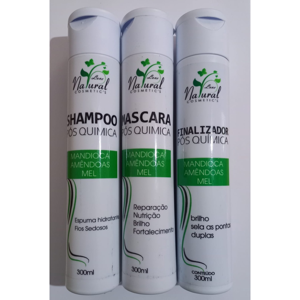 Kit Tratamento para cabelos Pós Química - 300ml | Shopee Brasil