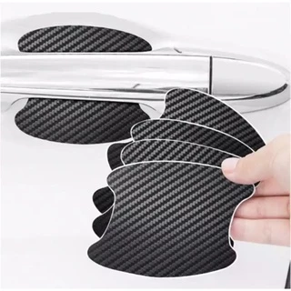 Adesivos de fibra de carbono para maçaneta de carro protetor anti arranhão decoração universal