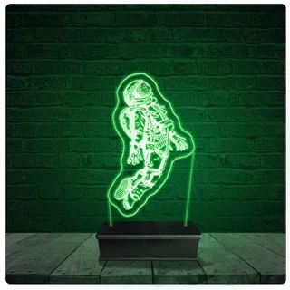 Luminária Abajur Acrílico Led - Astronauta Desenho 21