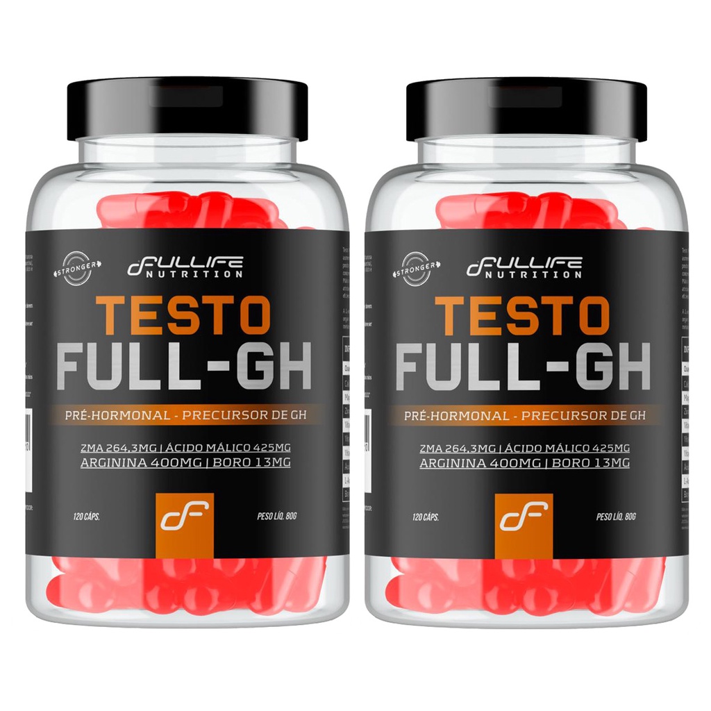 Testo Full Gh Zma Acido Málico Arginina Boro 120 Capsulas 2 Unidades ...