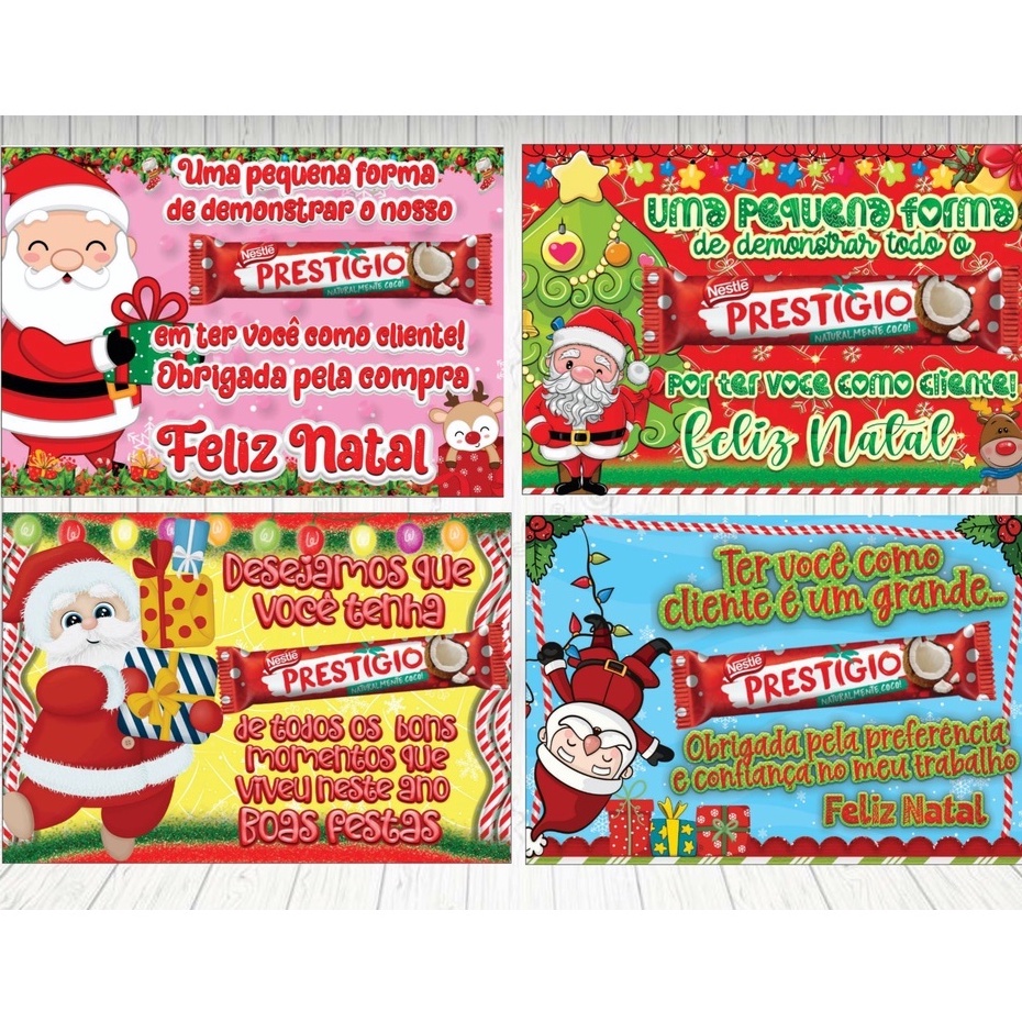Kit 20 Cartão De Natal Para Clientes - Mimos Para Clientes ...