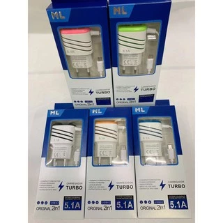 KIT COM 10 PECACARREGADOR CELULAR 5.1A V8 MICRO USB TOP-2087