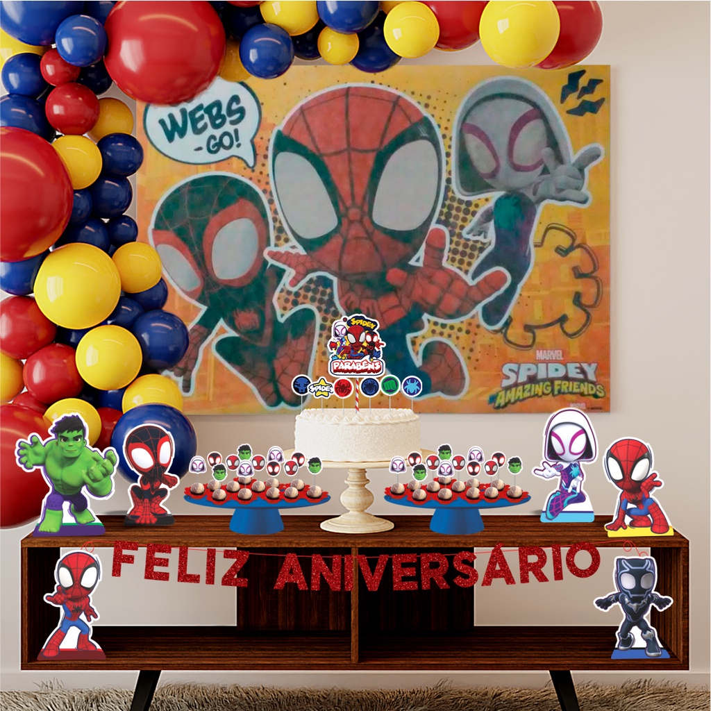 Kit Festa Fácil Spidey e Seus Amigos Espetaculares - Decoração De ...