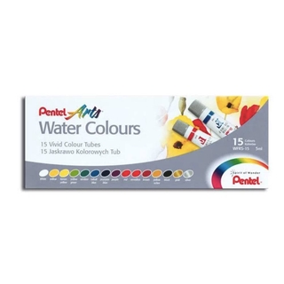 Tinta Aquarela PENTEL Arts c/ 15 Cores Bisnaga