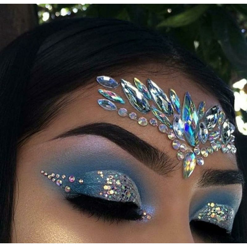 Adesivo sticker strass para rosto | Shopee Brasil